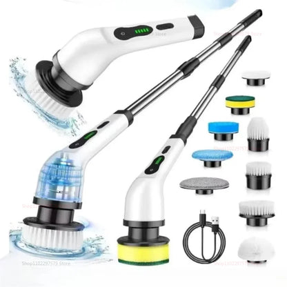 9-in-1 Electric Spin Scrubber | Efortless Bathrom , Tile & Floor Cleaning