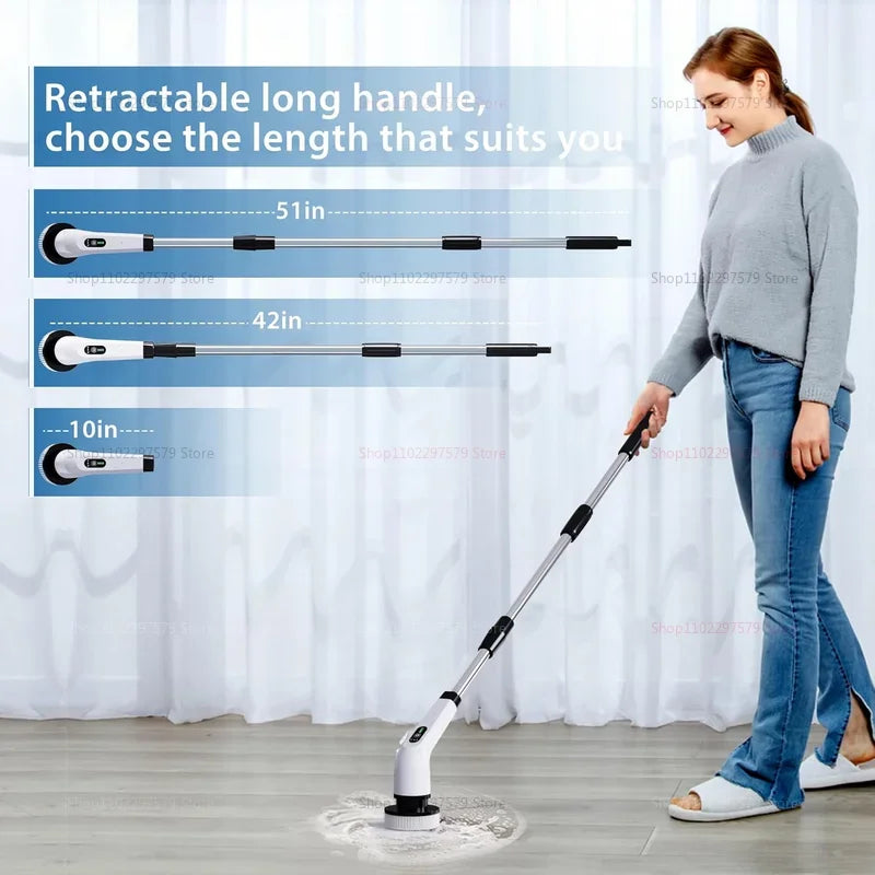 9-in-1 Electric Spin Scrubber | Efortless Bathrom , Tile & Floor Cleaning