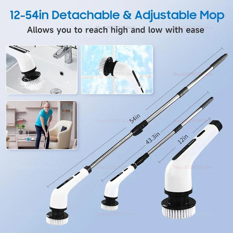 9-in-1 Electric Spin Scrubber | Efortless Bathrom , Tile & Floor Cleaning
