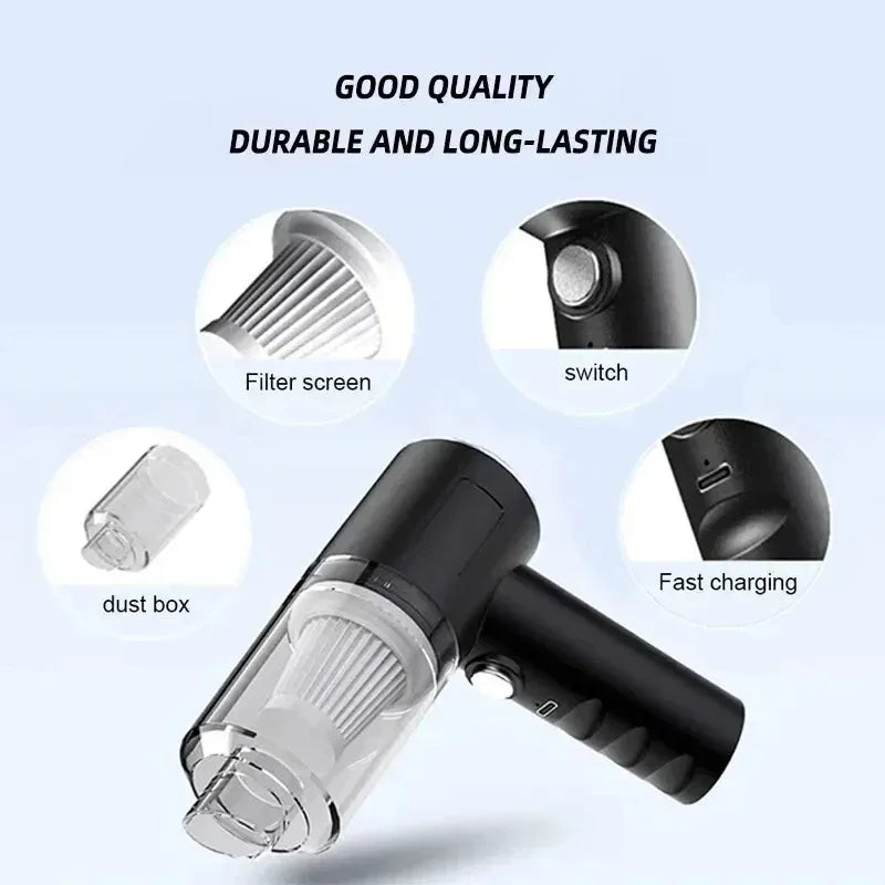 Mini Powerful Cordless Vacuum - Clean Your Car in Seconds